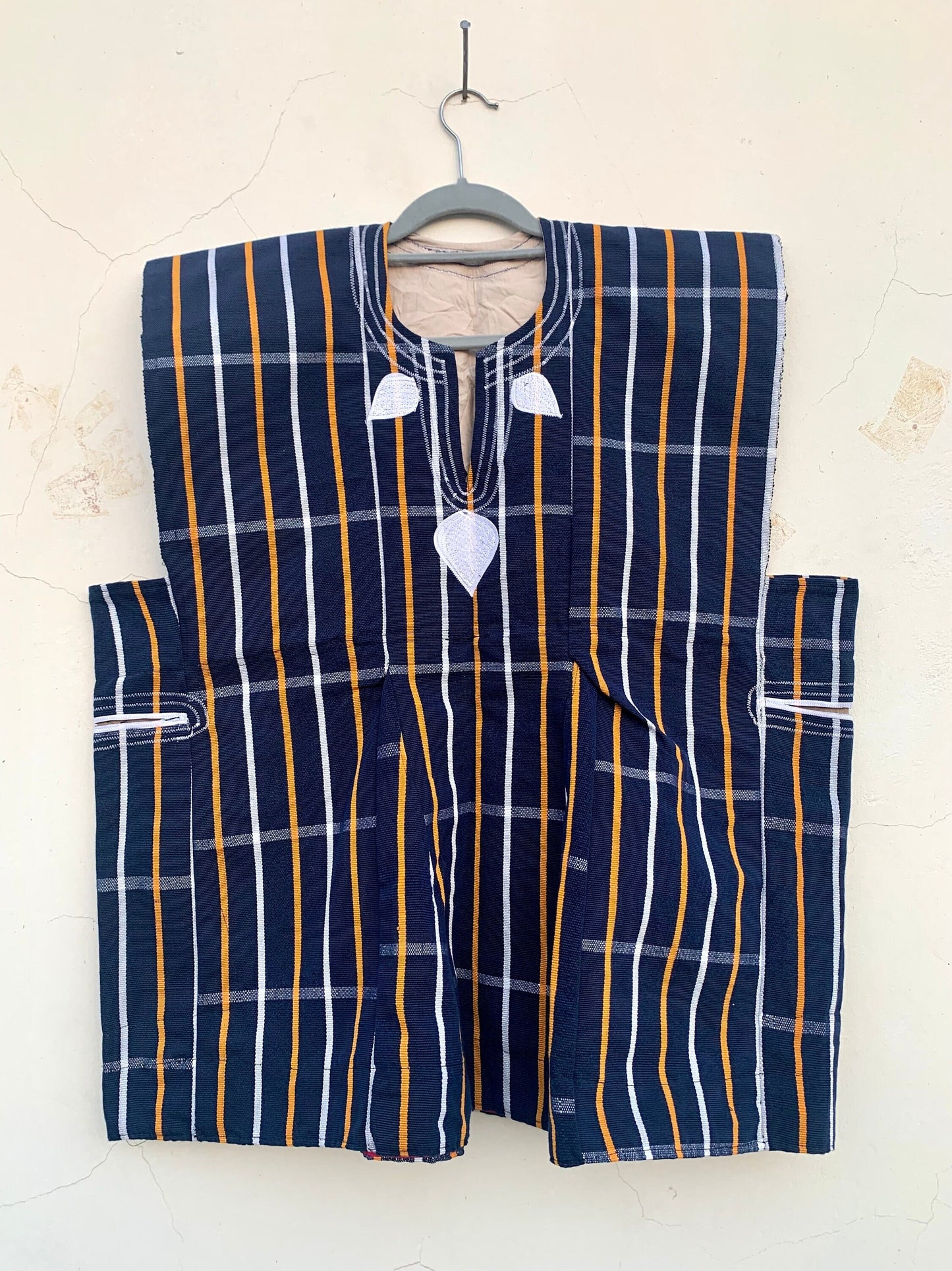 Handwoven Men's Kente Batakari Fugu Smock | One Size (S-XL) - #SMK245