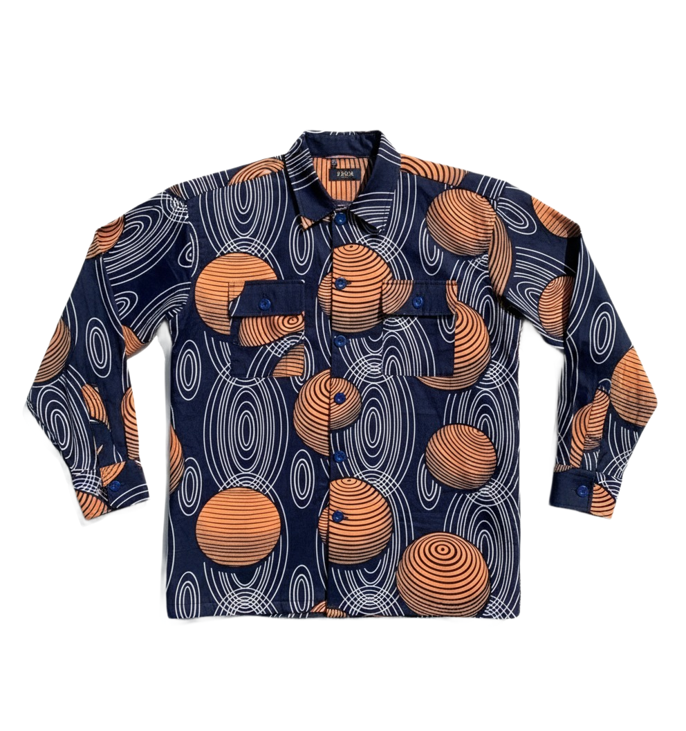 Mars Design Jaffa Orange, Black & White Padded Jacket