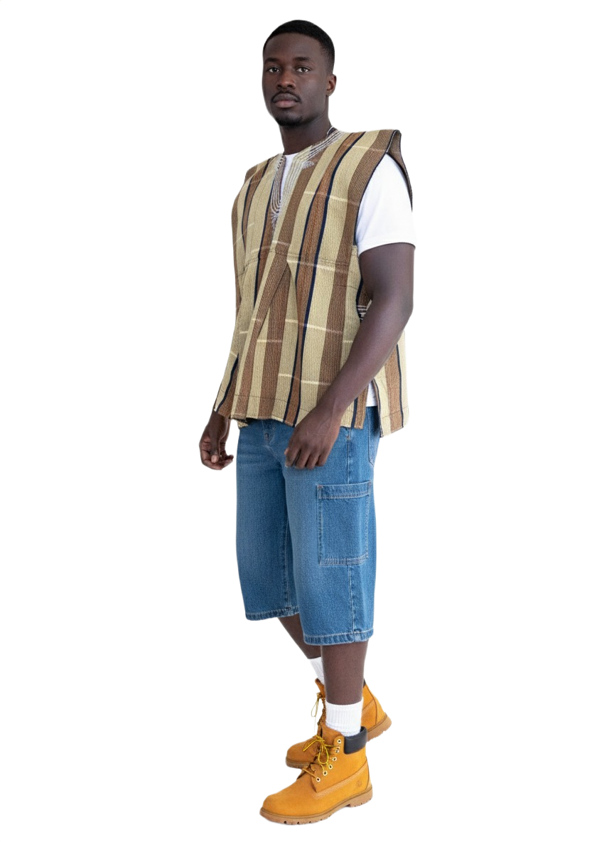 Natural Brown Handwoven Batakari Fugu