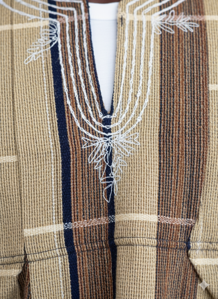 Natural Brown Handwoven Batakari Fugu