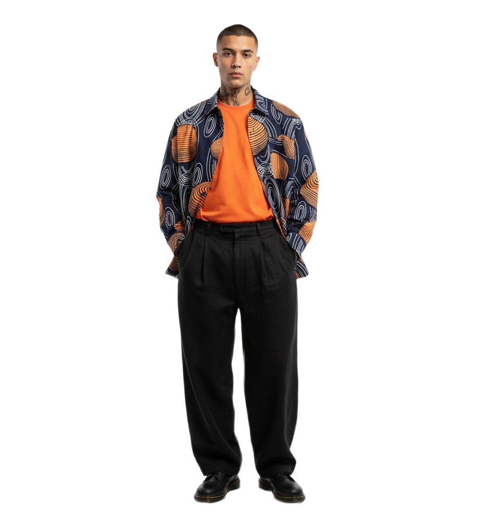 Mars Design Jaffa Orange, Black & White Padded Jacket