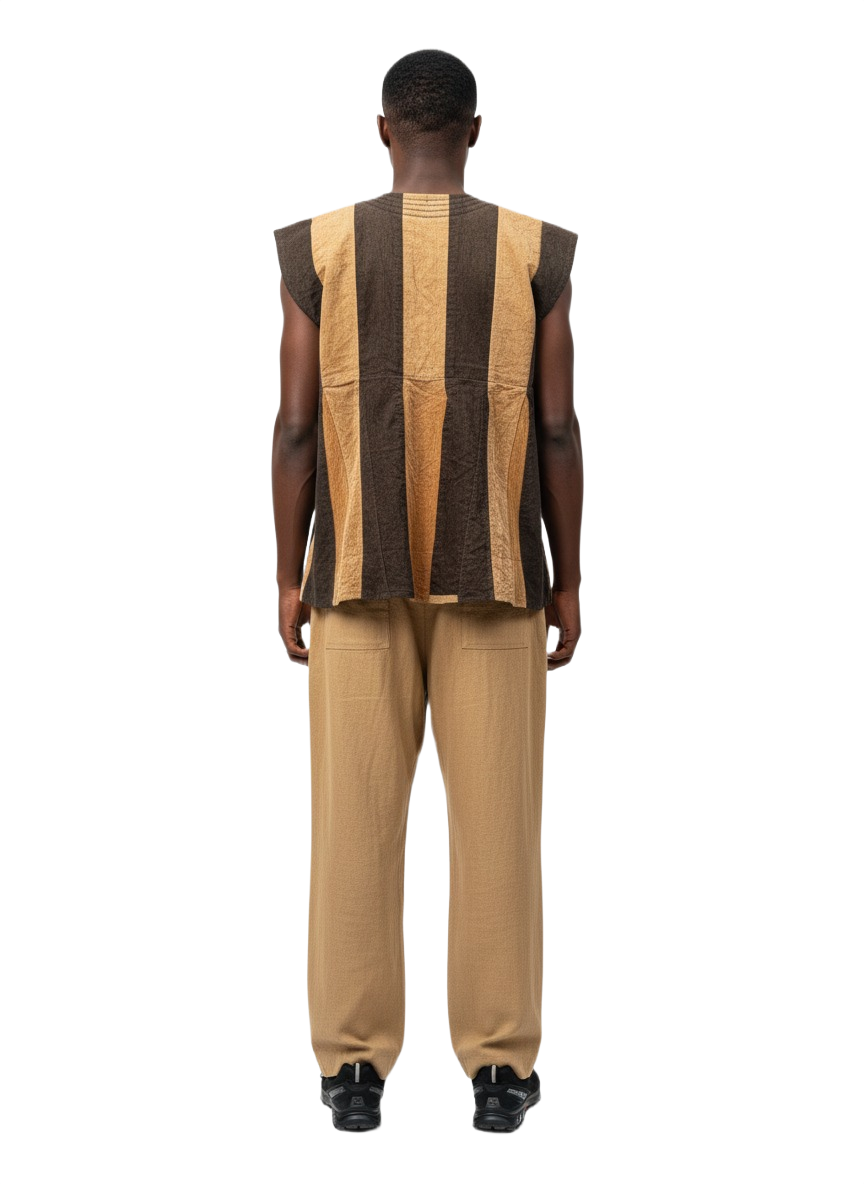 Brown & Caramel Corduroy Batakari Fugu