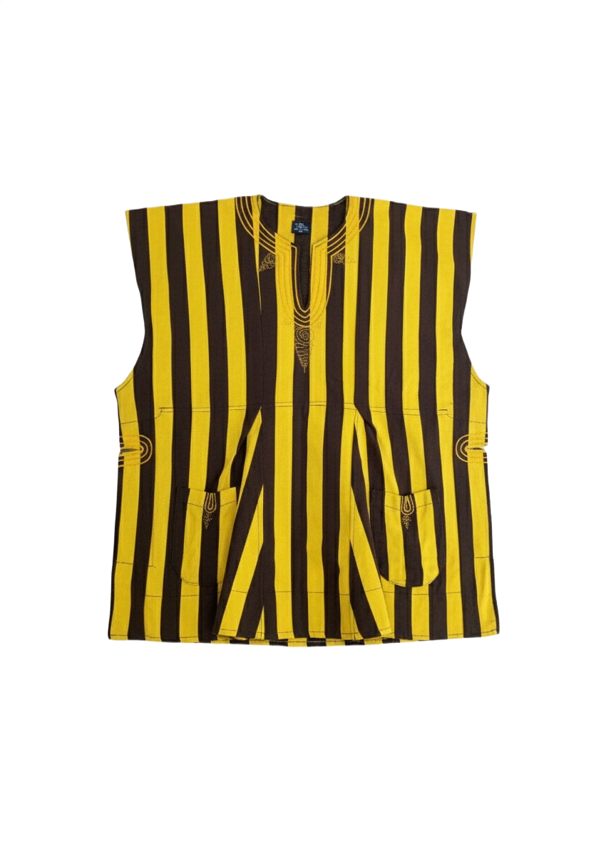 Bumble Bee Brown & Yellow Stripe Handwoven Batakari Fugu