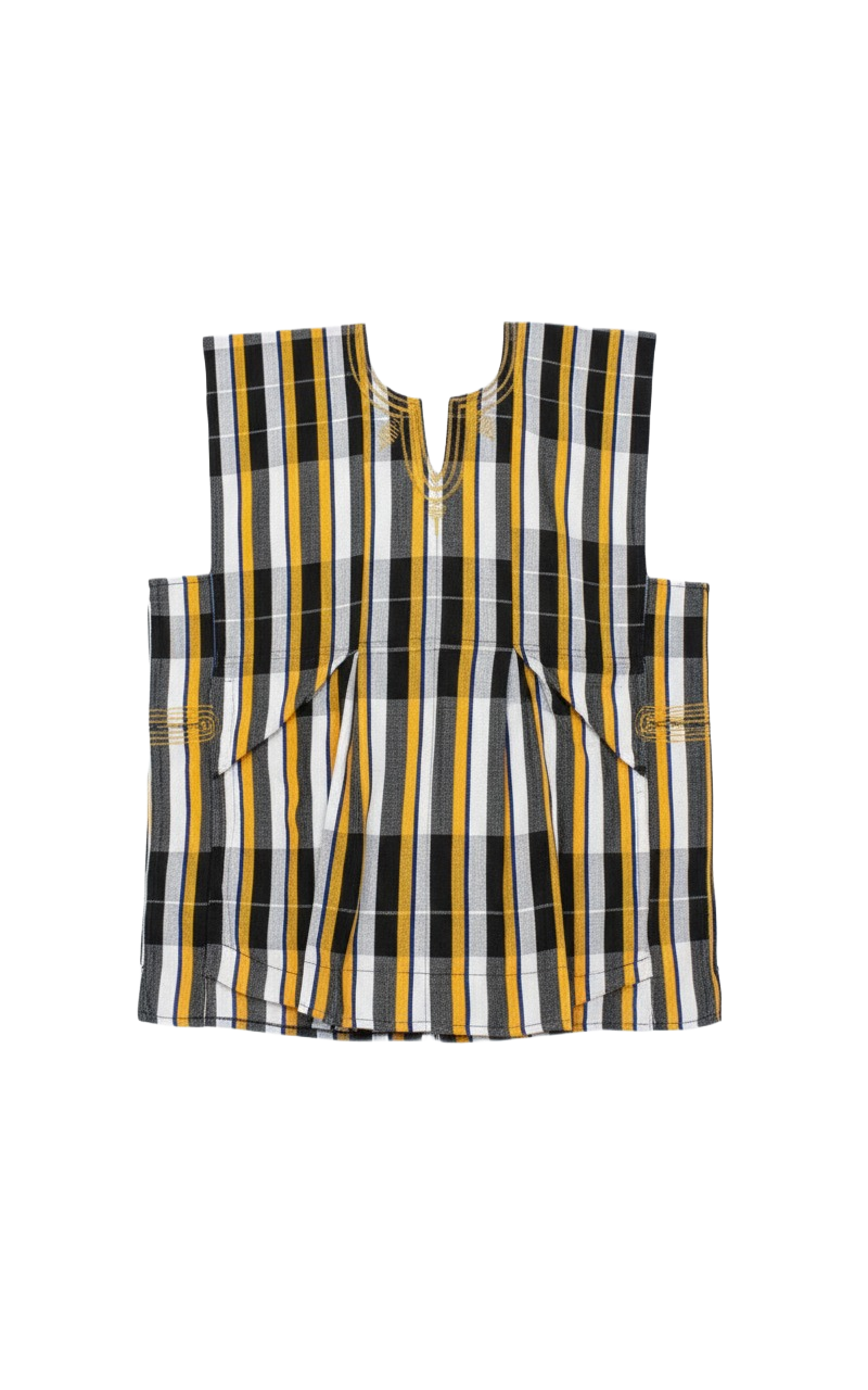 Yellow, Black & White Striped Batakari Fugu