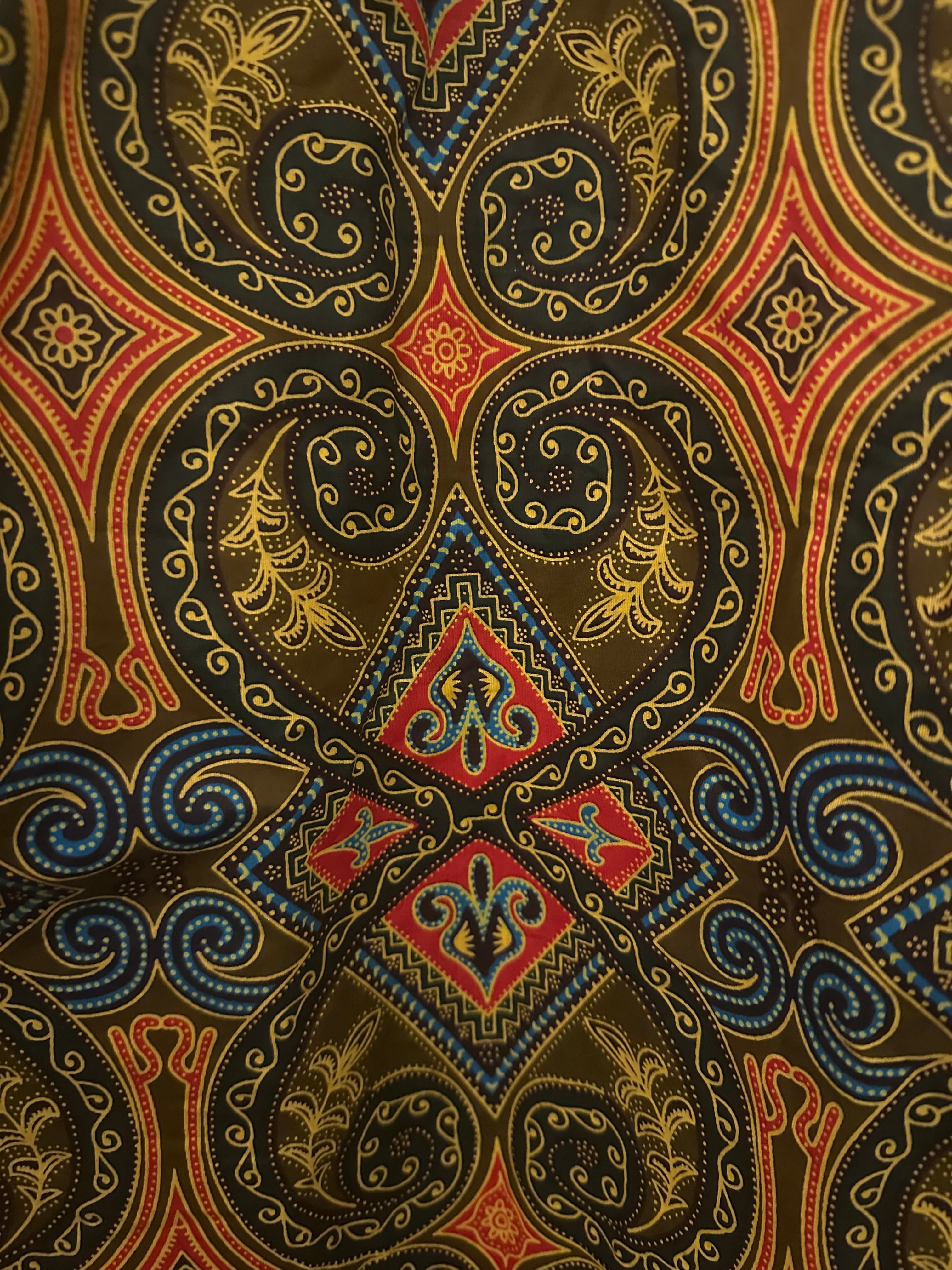 Contrast Collar Osahene Regency Design Honey Gold Pattern Wax Ankara Shirt