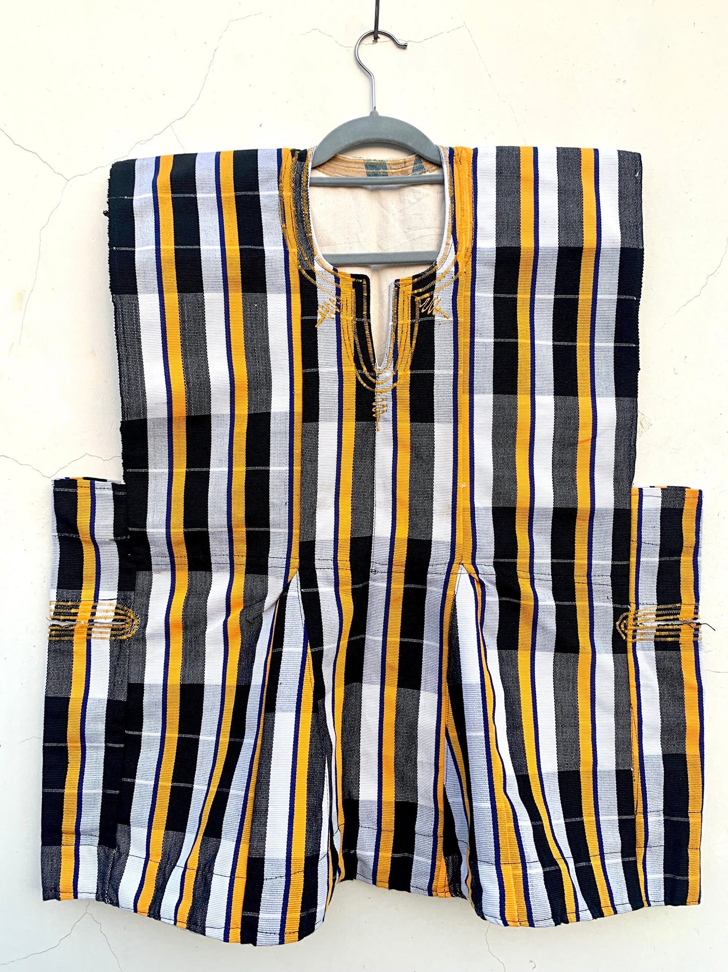 Handwoven Men's Kente Batakari Fugu Smock | One Size (S-XL) - #SMK246