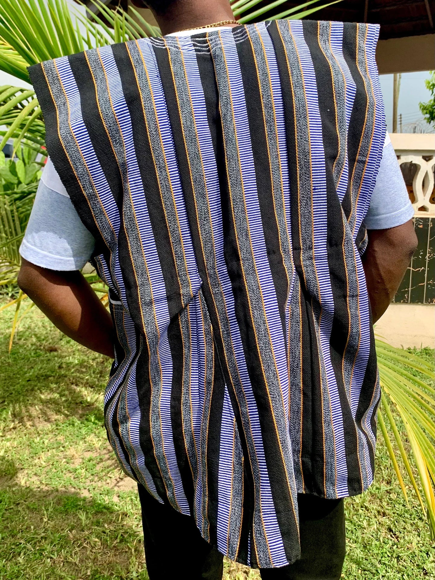 Handwoven Men's Kente Batakari Fugu Smock | One Size (S-XL) - #SMK249