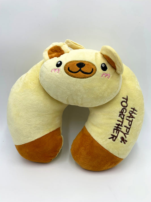 Travel neck pillow: 'Yellow Bear'