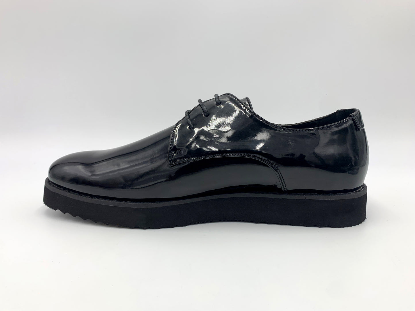 Black Patent Chunky Sole Brogues