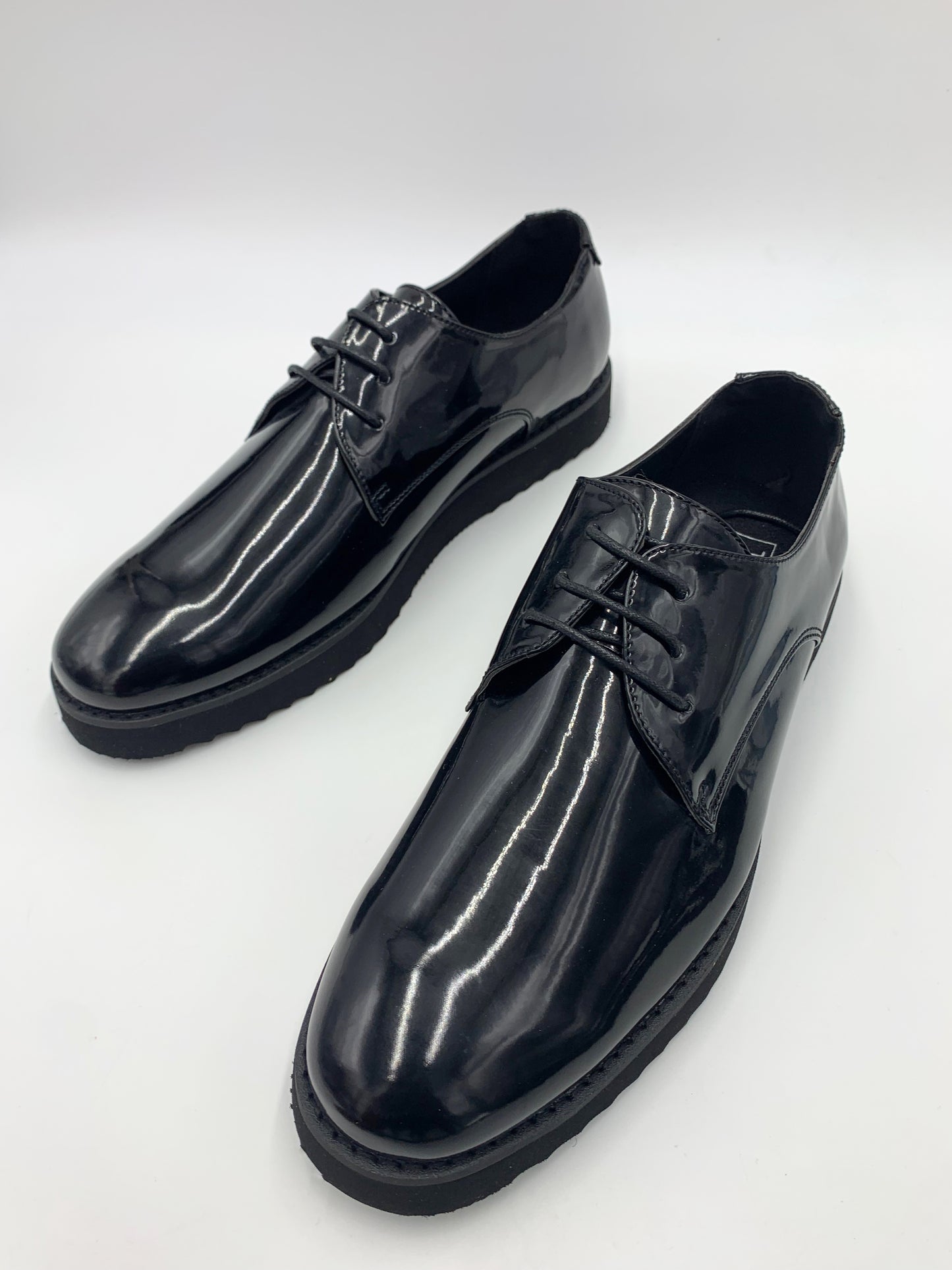 Black Patent Chunky Sole Brogues