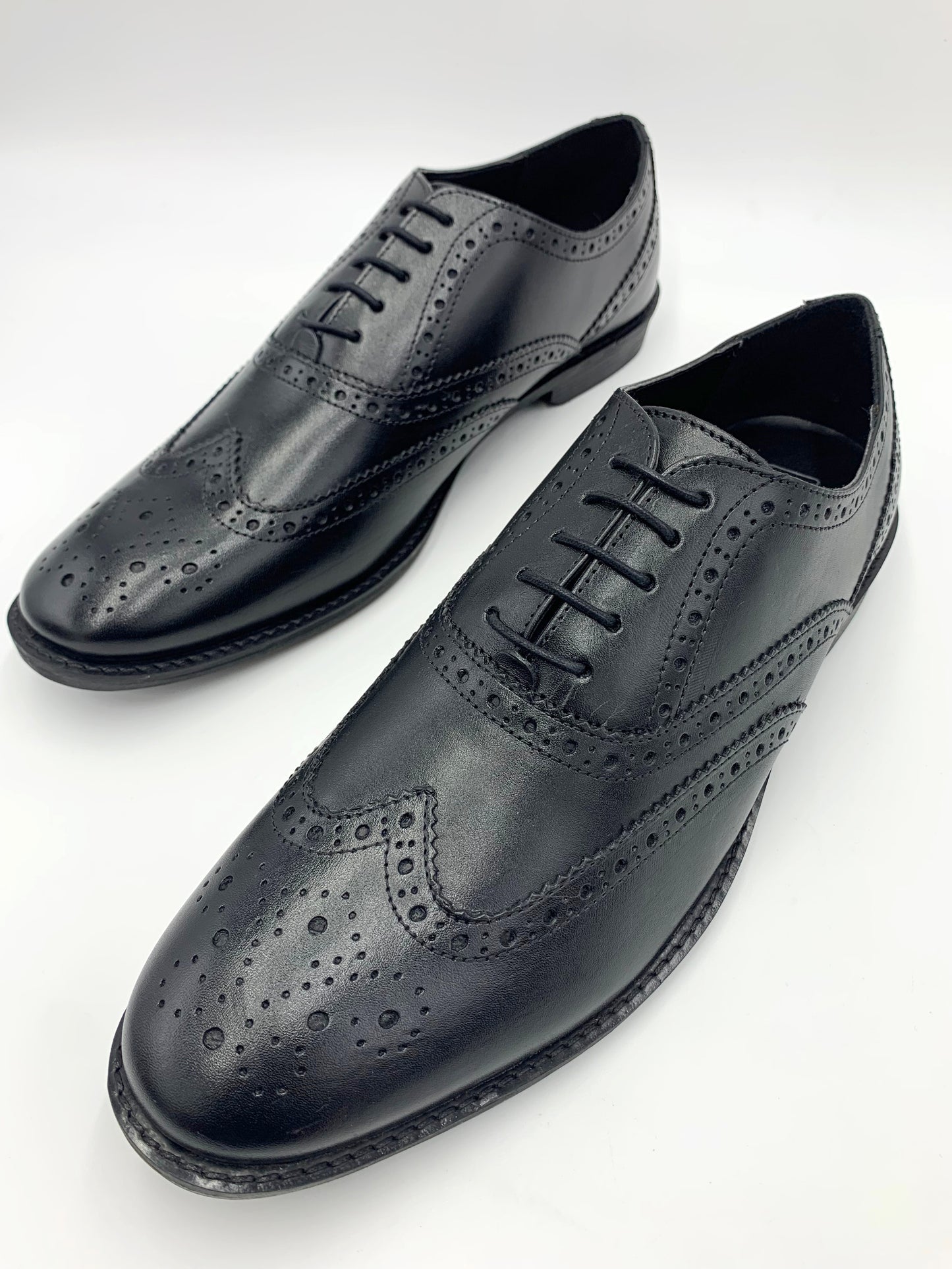 Oxford Brogue Black Leather Shoes