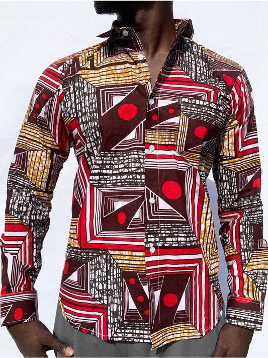 Geometric Long Sleeved Shirt